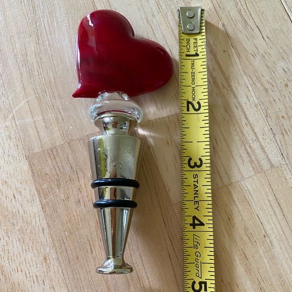 Murano glass hand blown stamped bottle stopper. Made in Italy. - Picture 6 of 7